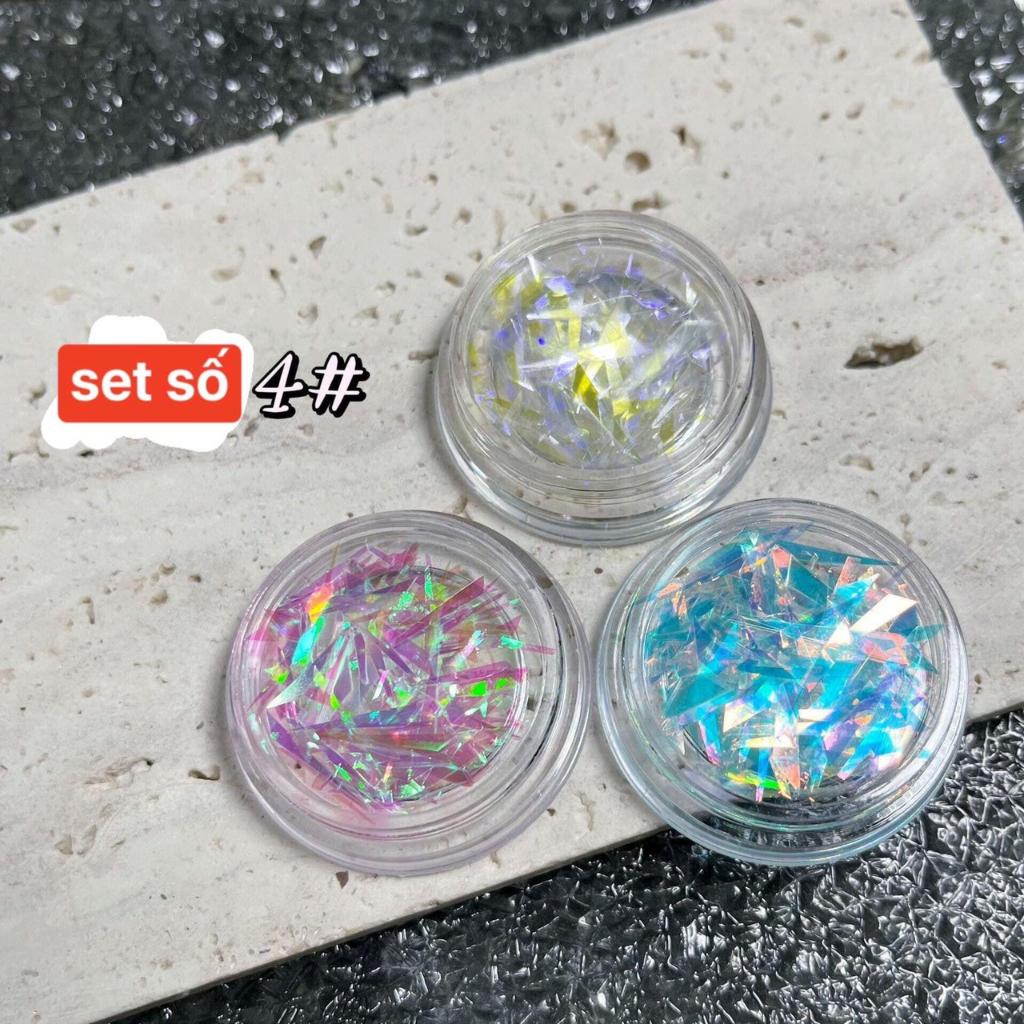 Set giấy ẩn thủy tinh dùng để trang trí móng