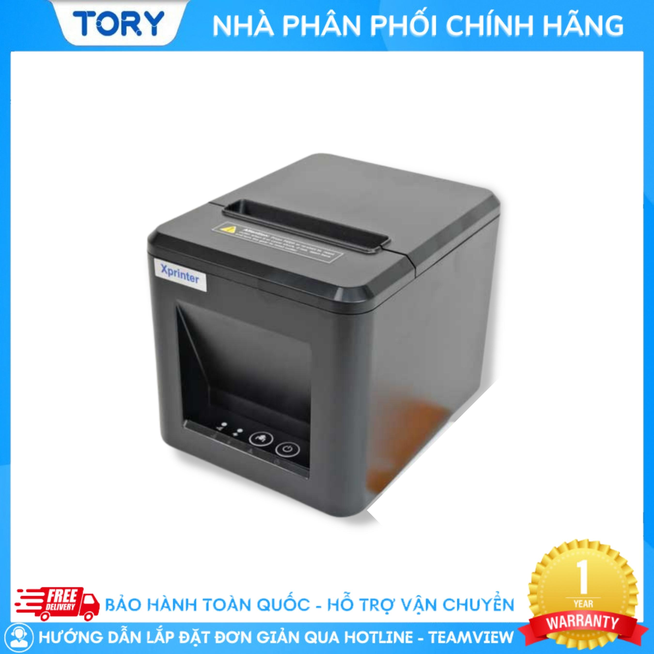 Máy in nhiệt, in bill, in hoá đơn XPRINTER T80U khổ 80mm kết nối cổng USB, tặng kèm cuộn giấy in [HÀNG CHÍNH HÃNG]