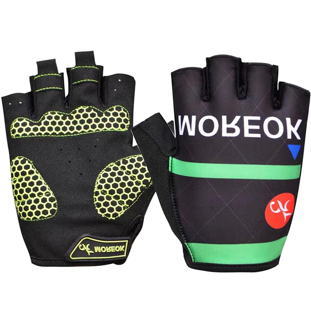 Găng tay đi xe đạp Moreok Half Finger Bike Bike Găng tay SBR Padded Shockproof MTB Road ROAD MTB Găng tay xe đạp cho nam giới phụ nữ Color: MT007Red Size: XL