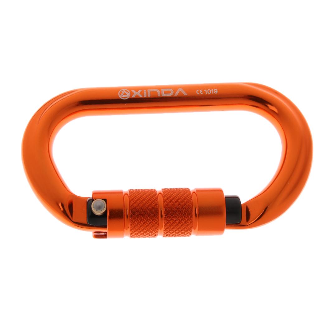2 kit 25KN Aluminum Auto Carabiner - Hook for Rock Climbing Cavin