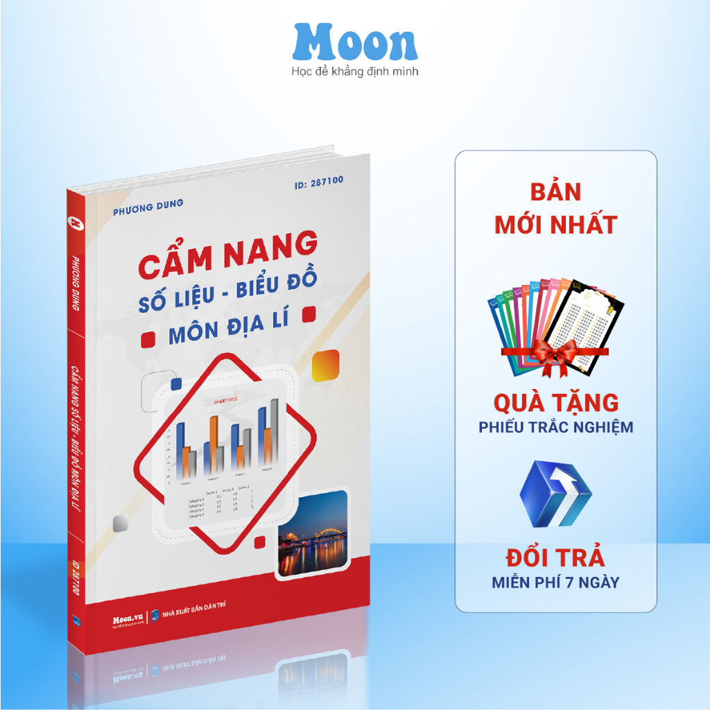 Sổ tay kiến thức địa lí 12: cẩm nang số liệu - biểu đồ môn địa lí Moonbook