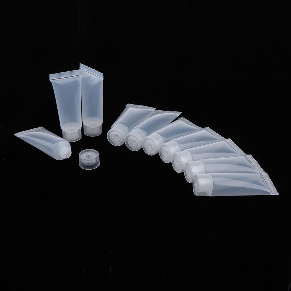 20Pcs 10ml Empty Lip Gloss Tubes Cosmetic Cream Shampoo Storage Containers