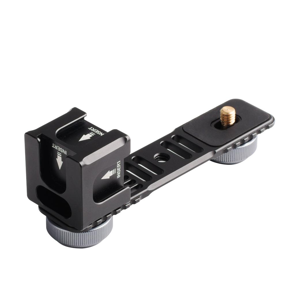 Bộ chuyển đổi giá đỡ thanh gimbal bằng hợp kim nhôm đa năng với 4 giá đỡ giày lạnh vít 1/4 inch cho đèn LED