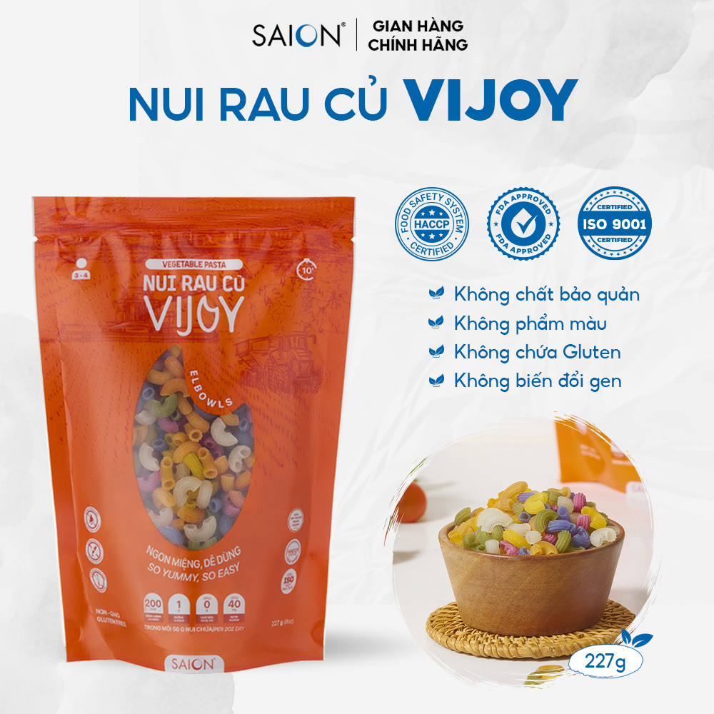 Nui Rau Củ Ngũ Sắc VIJOY Túi 227g