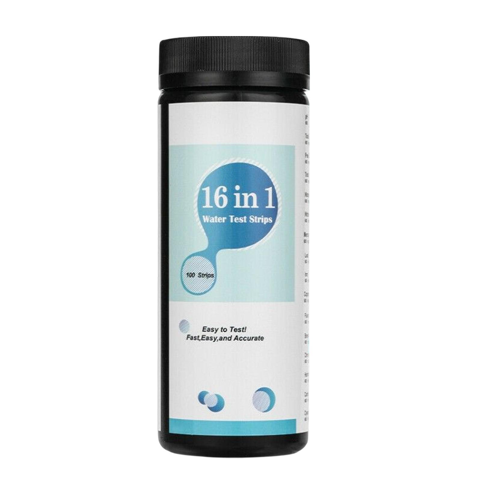 100x Water Test Strips 16 in 1 Multifunctional for Aquarium Swimming Pool