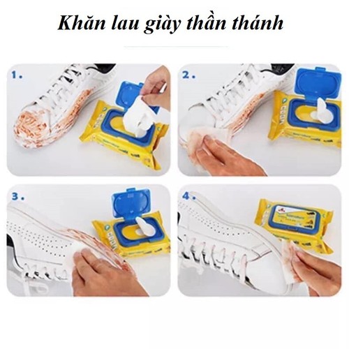 Khăn Giấy Lau Giày Sneaker Chuyên Dụng Khăn Ướt Vệ Sinh Giày Dép Dép Da Siêu Sạch 1 Gói 30 Tờ - Hàng Chính Hãng MINIIN