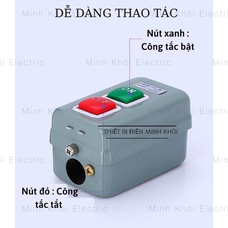 Công Tắc On Off Koino KH-201 và KH-305, công tắc điện ba pha on off, bấm dính 3 pha, hộp nút ấn giữ, nhấn giữ