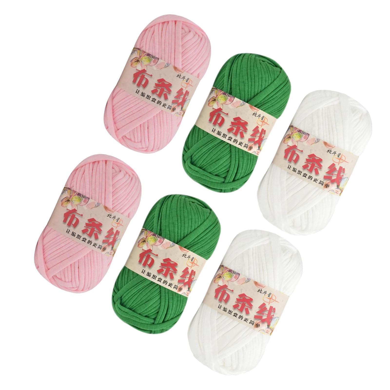 6x Chunky Yarn T Shirt Yarn Knitting Yarn Set for Doormat Tapestry Cat House