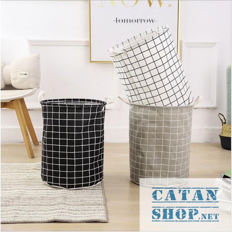 Giỏ vải, Túi đựng quần áo chăn màn vải canvas không thấm nước, sọt đựng đồ đa năng GD490-W02