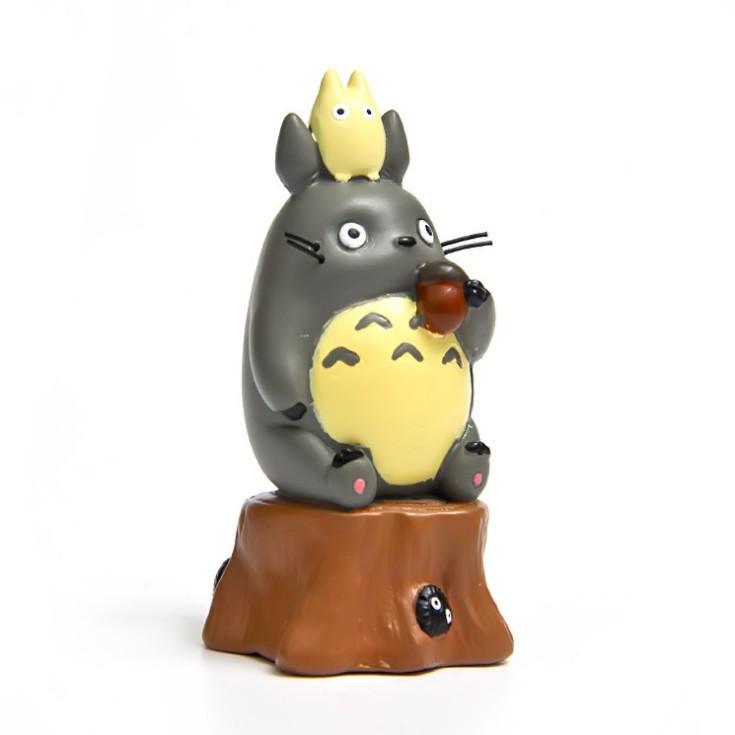 KHO-HN * Mô hình Totoro và Chibi Totoro ngồi trên gốc cây cho các bạn trang trí tiểu cảnh, terrarium, DIY