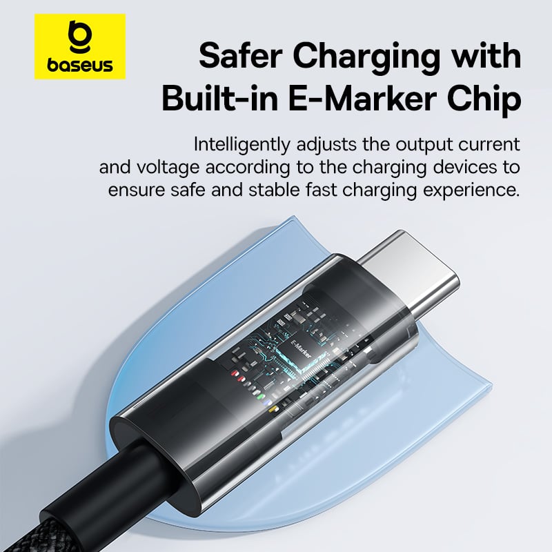 Cáp Sạc Nhanh Baseus Gem C to C 100W (Fast-Charging Data Cable) - Hàng chính hãng