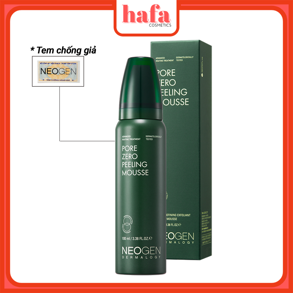 Tẩy Da Chết Bọt Mịn BHA Làm Sạch Da, Se Khít Lỗ Chân Lông Neogen Dermalogy Pore Zero Peeling Mousse 100ml