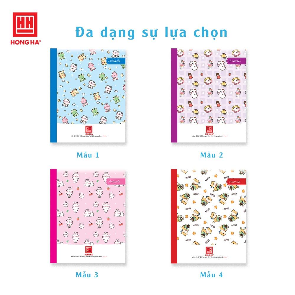 Vở 4 ô ly ngang Hồng Hà Class Animals 200 trang - 0442 | Vở học sinh miền Trung - miền Nam