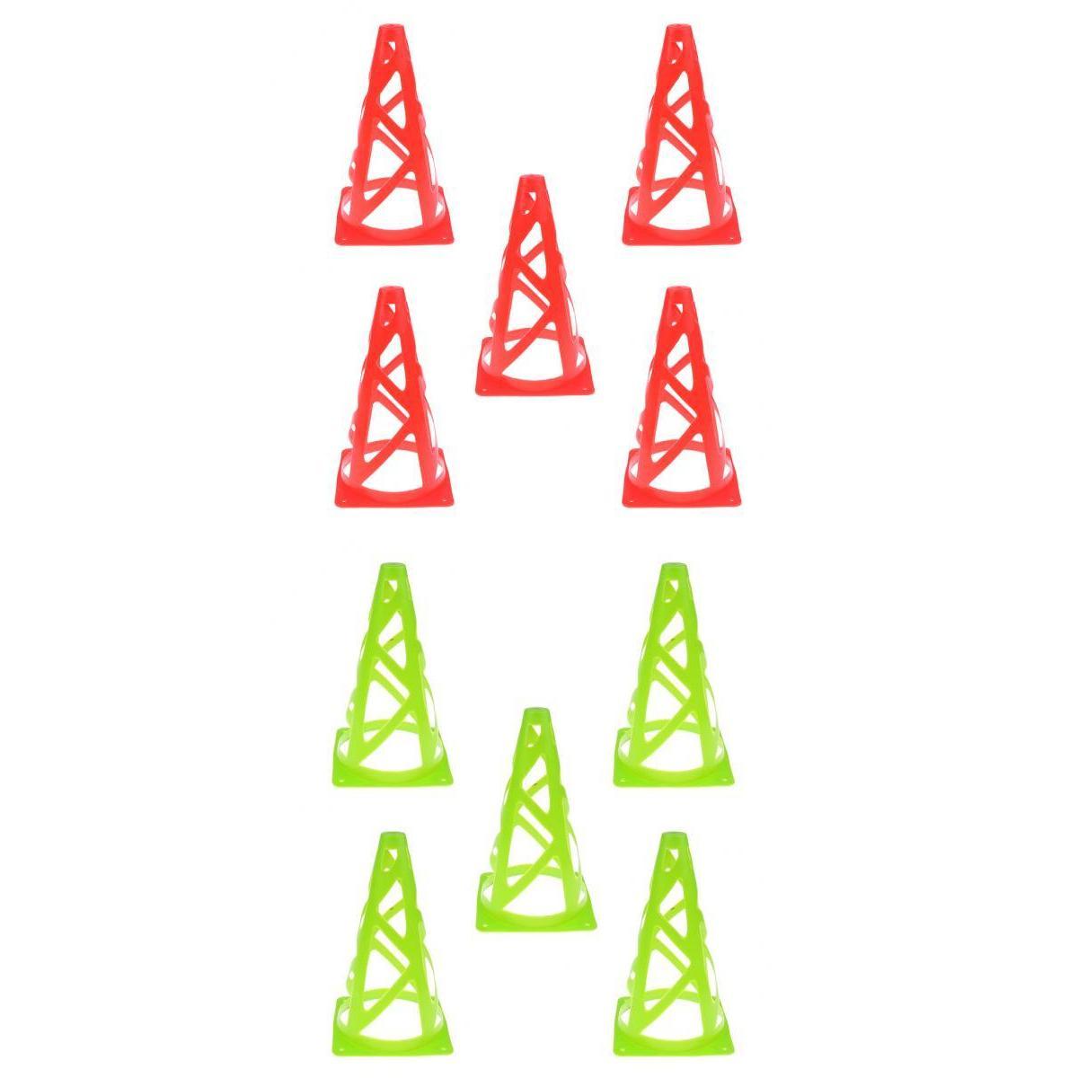 10Pcs  Traffic Cones 9" / 23cm for Soccer Football Basketball - Red