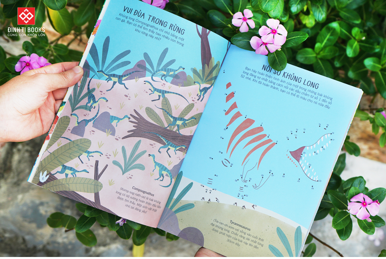 Sách-60++ trò chơi rèn luyện IQ: Thế giới khủng long - Đinh Tị Books