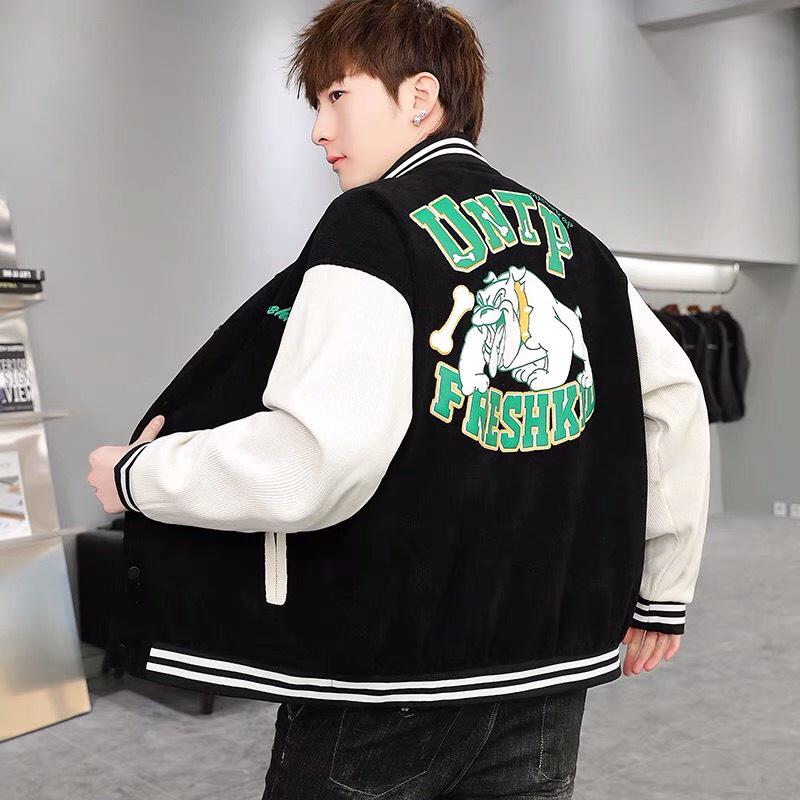 Áo Khoác Bomber Cardigan UNTP DOG Nỉ Bông Phối Túi Kéo Form Rộng Basic Nam Nữ Unisex Ulzzang