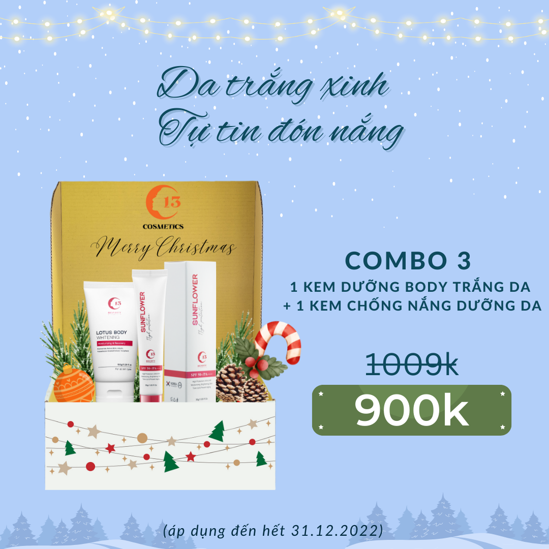 Combo Da Trắng xinh - Tự tin đón nắng C13 Cosmetics Thu Trang