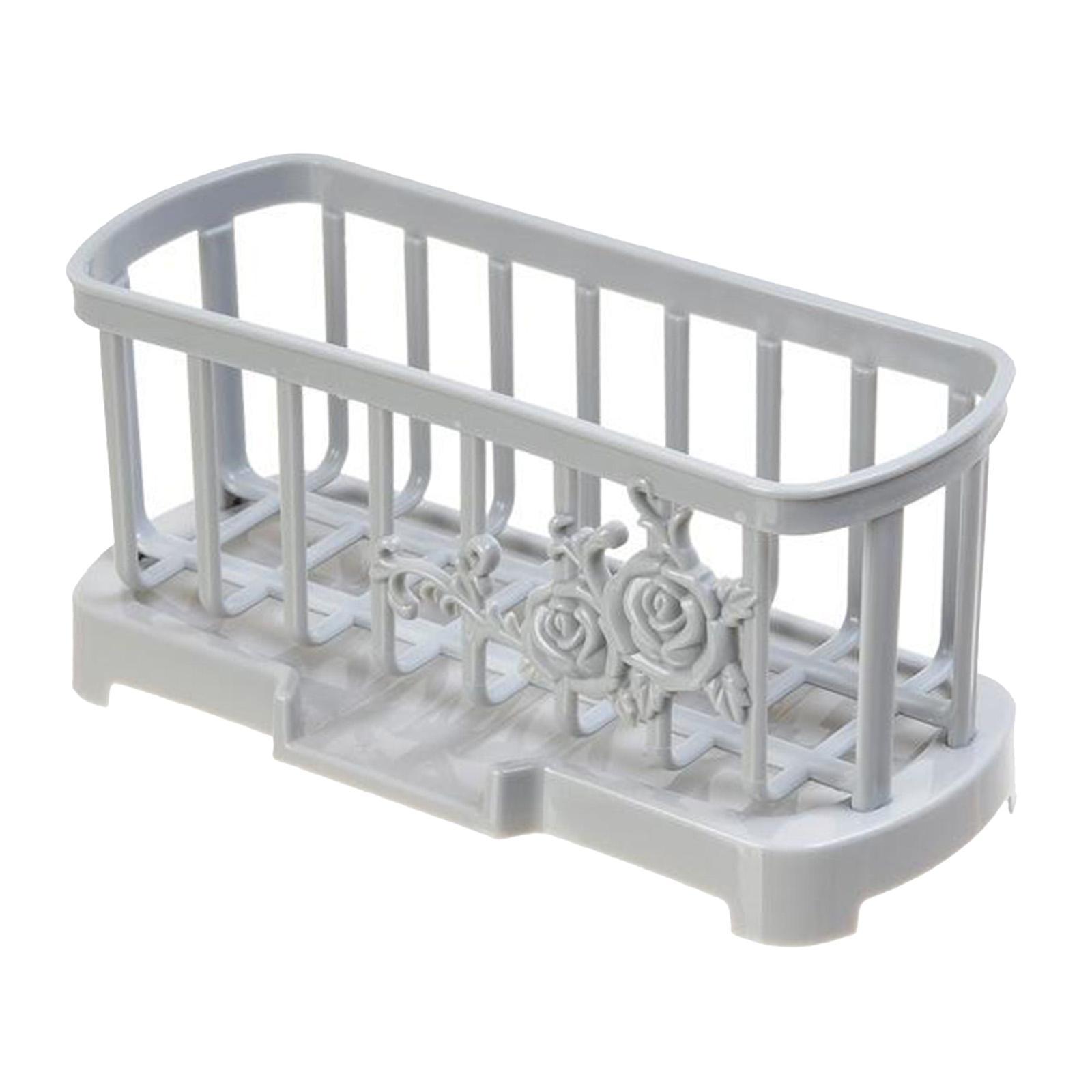 Kitchen Sink Caddy Sponge Holder Soap Caddy Organizer Basket Gray