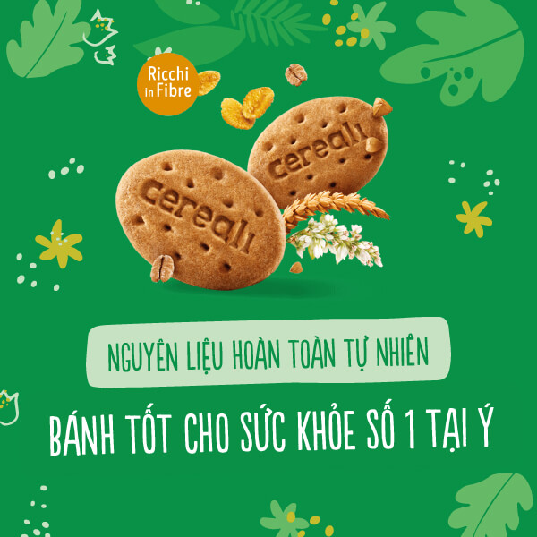 Bánh qui ngũ cốc Misura Ý 330g dùng dầu hướng dương, giàu chất xơ