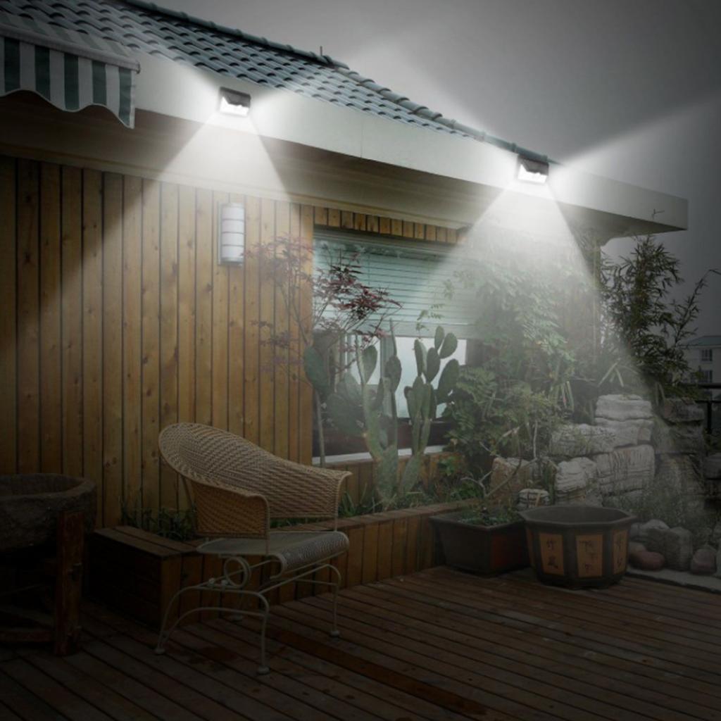 66 LED Solar Powered Human Sensor Light Aisle Garden Yard Security Wall Lamp