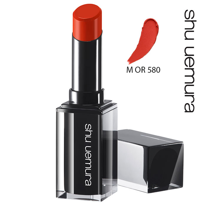 Son Shu Uemura Rouge Unlimited Matte M OR 580 Màu Đỏ Cam Cháy (Chất Son Lì)