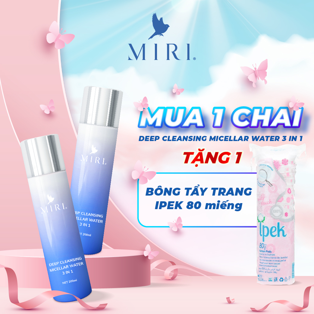 NƯỚC TẨY TRANG LÀM SẠCH 3 TRONG 1 MIRI 200ml