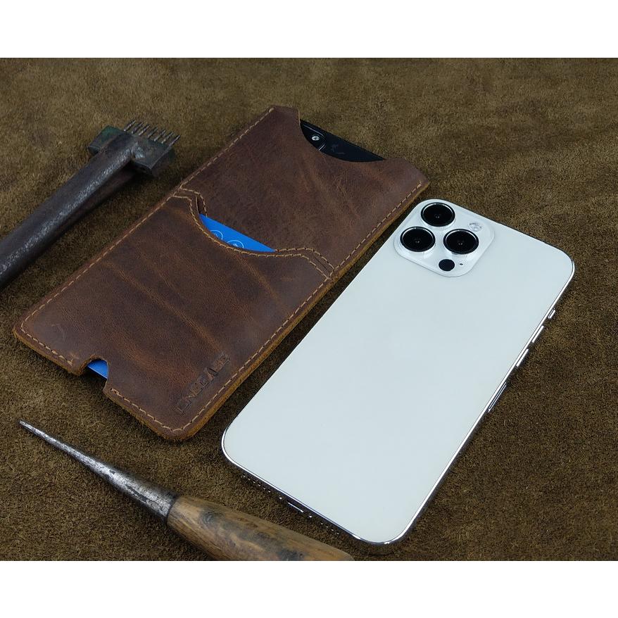 Bao Da Rút cho điện thoại 12 pro max, 14 pro max, 13 pro max, XS Max..Da Bò Thật may máy cao cấp