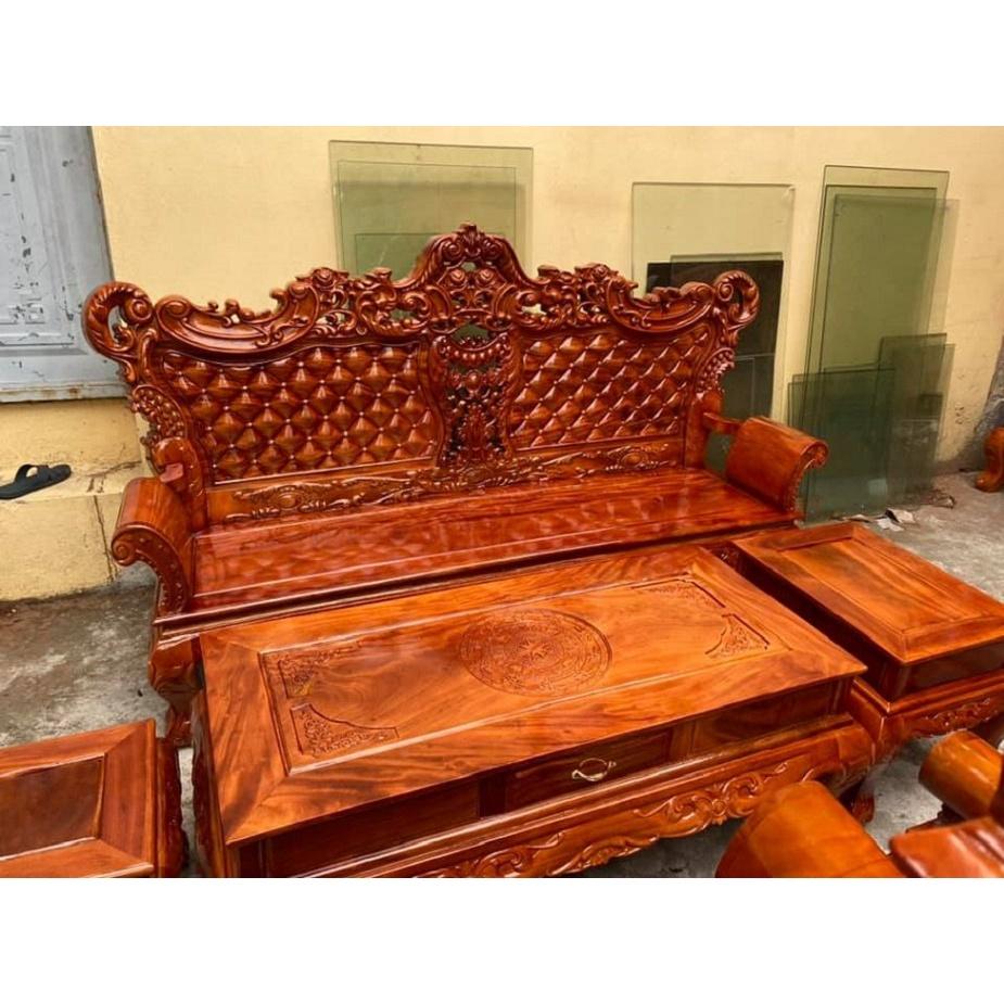Bộ bàn ghế hoàng gia gỗ xà cừ đỏ