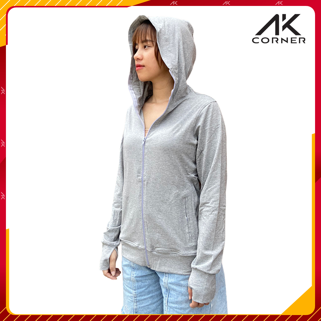 Áo khoác nữ cao cấp 100 Cotton 4 chiều thoáng mát, chống nắng tốt, thấm hút mồ hôi, chống tia UV bảo vệ cơ thể – Xám tiêu – XL