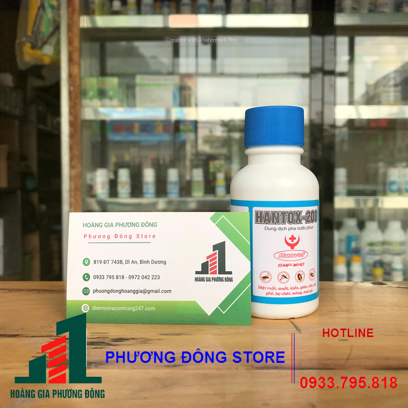 Thuốc diệt muỗi và côn trùng Hantox 200-1 lít, 100ml