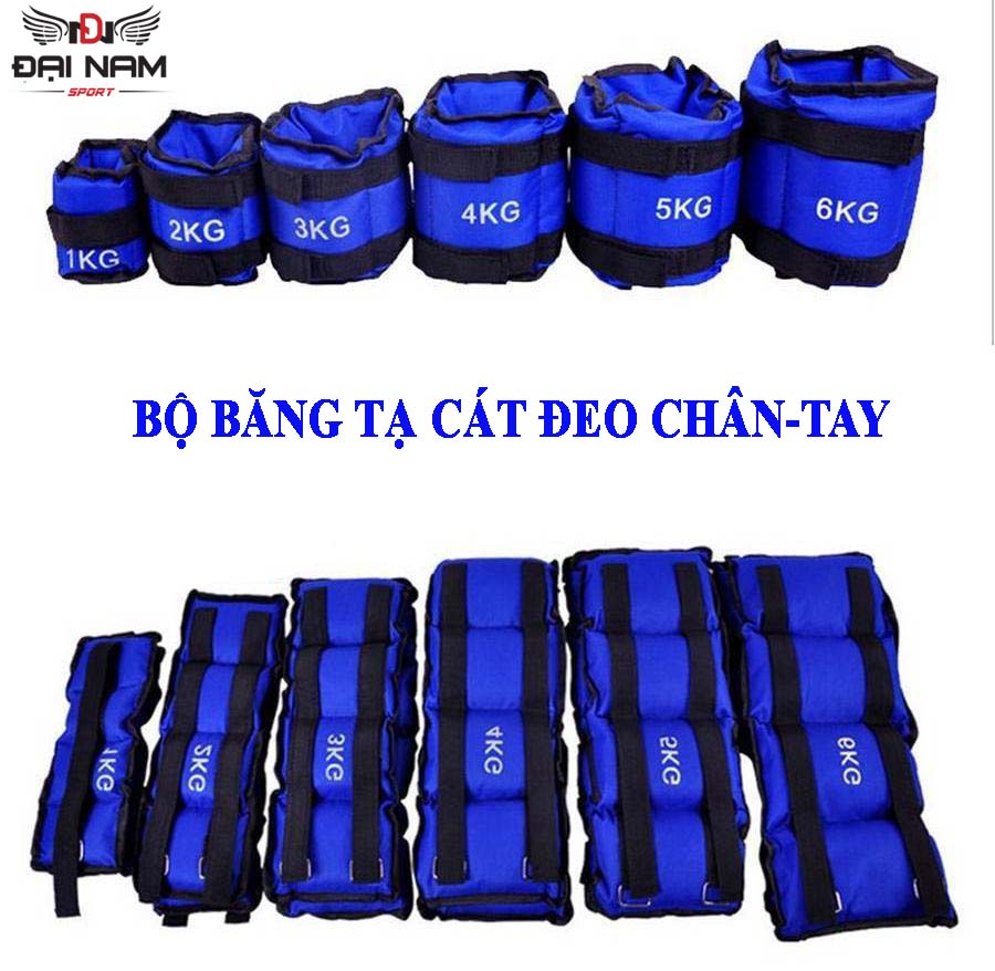 Bộ 2 Băng Tạ Cát 2kg Đeo Chân Tay Hỗ Trợ Tập Luyện Thể Thao,Chạy Bộ Cao Cấp Đại Nam Sport