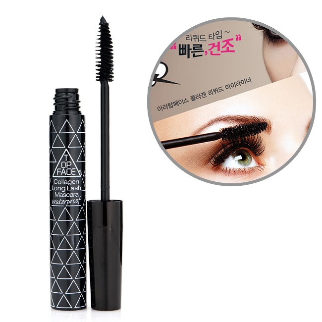 MASCARA SIÊU DÀY VÀ CONG COLLAGEN TOP FACE 10ML (Tặng 2 mặt nạ Jant Blanc)