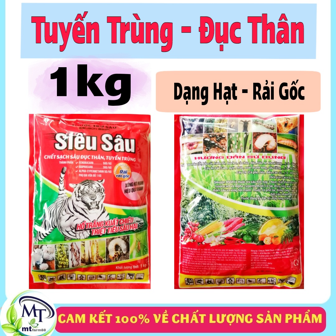 Thuốc rải gốc - trừ tuyến trùng - sâu đục thân - rệp - bọ xít - dạng hạt - xông hơi mạnh - hiệu qủa nhanh - gói 1kg