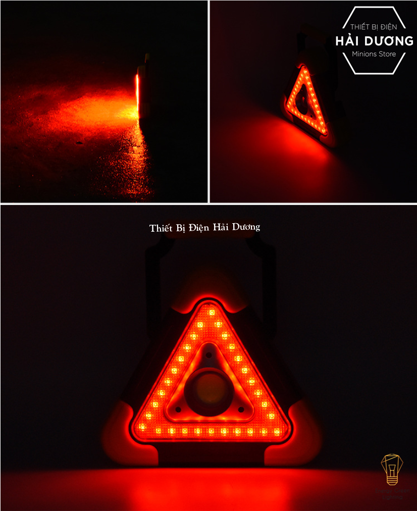 Đèn Pha Led Chiếu Sáng Cảnh Báo Nguy Hiểm Pin Sạc Tích Điện Tích Hợp Năng Lượng Mặt Trời XF-8819 - Có video
