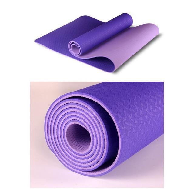 THẢM TẬP YOGA TPE 2 LỚP KO MÙI TẶNG TÚI ĐỰNG THẢM