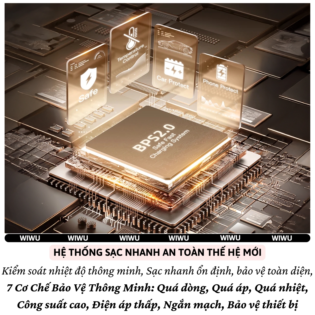 Tẩu củ sạc nhanh 35W cho xe hơi ô tô PD3.0 Type- C + USB-A QC3.0 hiệu WIWU Nano Lite cho iphone 17 16 15 14 13 12 iPad Vivo Oppo samsung cho Macbook - hàng nhập khẩu