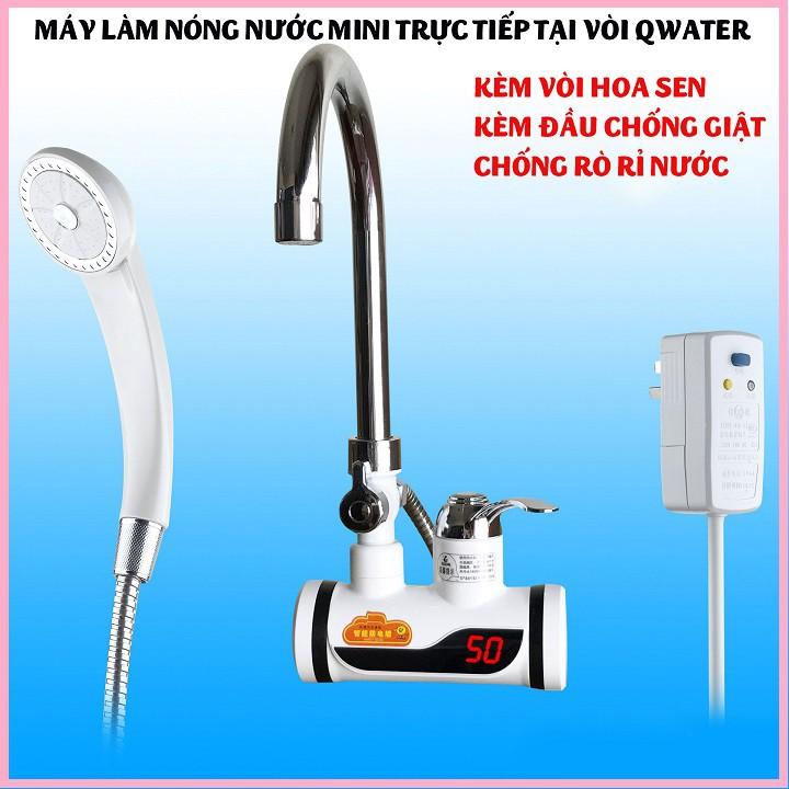 RE0379 Vòi nước nóng lạnh trực tiếp có chống giật kèm vòi sen -Vòi nóng lạnh-Vòi rửa chén nóng lạnh-Vòi lavabo