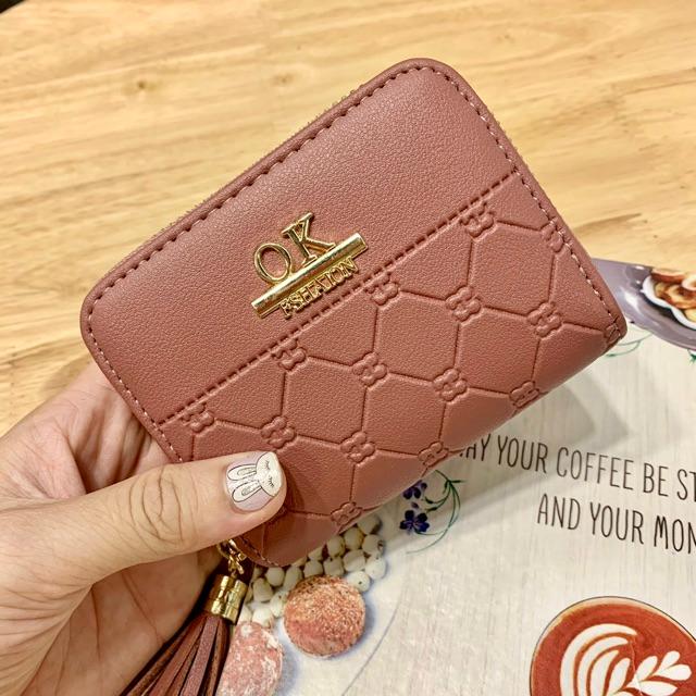 Ví nữ đẹp giá rẻ ngắn cầm tay mini nhỏ gọn dễ thương cute nhiều ngăn bỏ túi thời trang cao cấp VN50