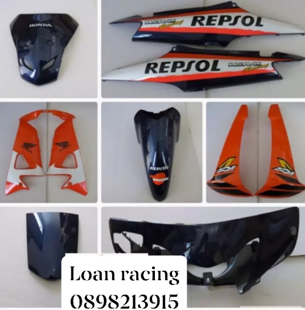 DÀN ÁO  DÀNH CHO XE WAVE REPSOL RS 100 , MÀU CAM XANH