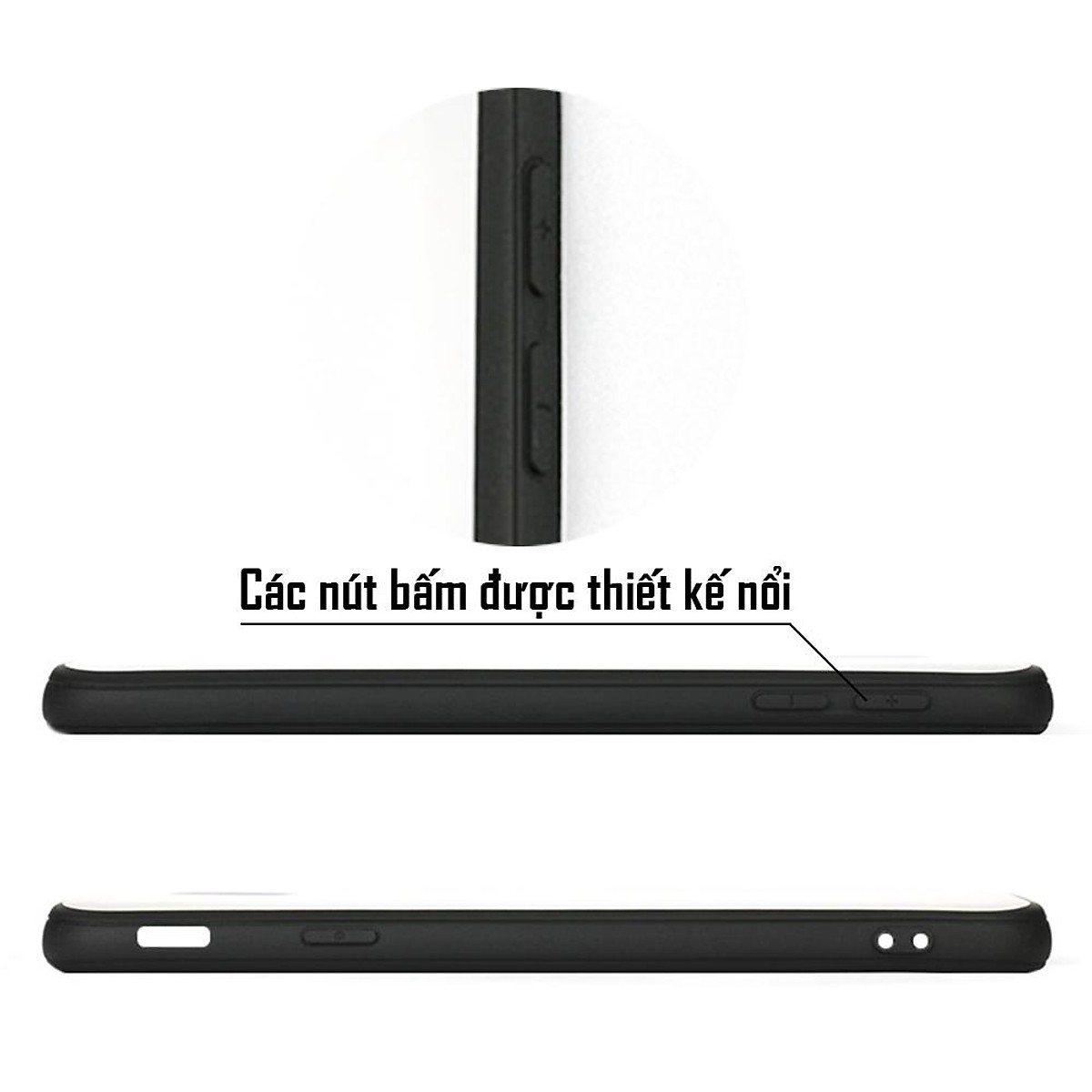 Ốp Lưng TPU dẻo Viền Đen Bề mặt nhám chống vân tay, lưng cứng Dành cho OPPO