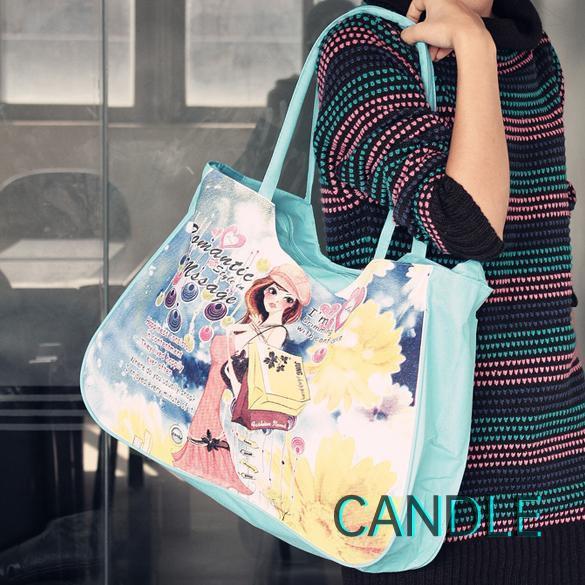 Túi Vải Canvas Đeo Vai Thời Trang Xinh Xắn Cho Nữ