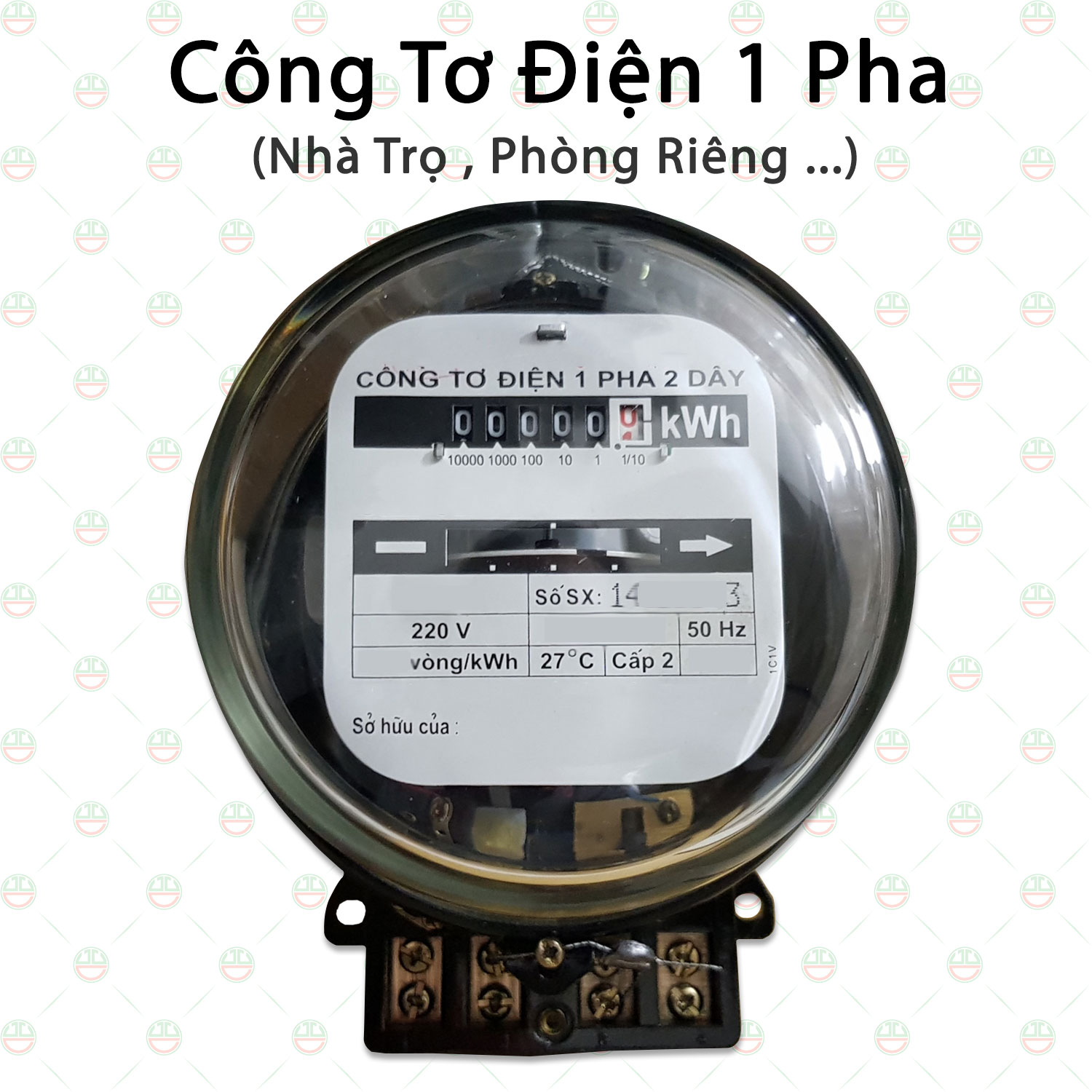 Công Tơ Điện 1 Pha 2 Dây CV140 5A - Đồng Hồ Điện Cho Gia Đình - Phòng Trọ - KLM-CTD1P2D