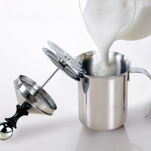 Ca đánh sữa lạnh latte 400ml (ca sục sữa lạnh inox làm cà phê bọt)