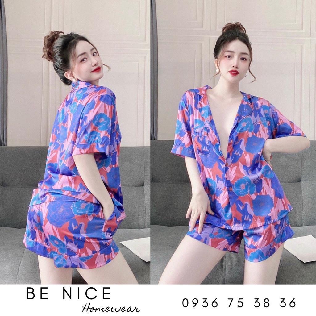 Set pijama lụa mặc nhà họa tiết mới lạ, Be Nice Homewear