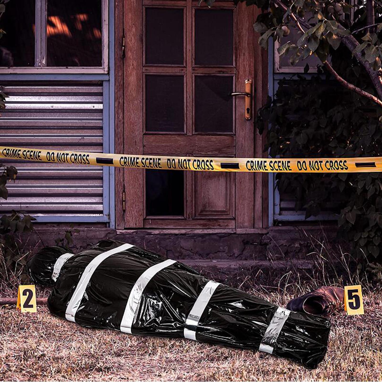 Halloween Decorations Dead Victim Props, Scary Fake Corpse in Bag Halloween Outdoor Prop Creepy Haunted House Decor