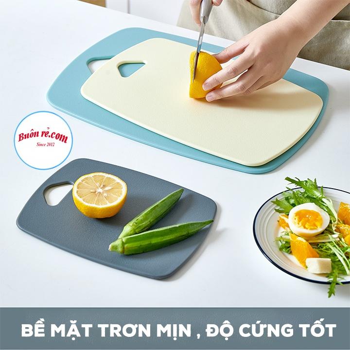 Set 3 thớt nhựa kháng khuẩn, an toàn – Combo 3 thớt nhựa nhiều màu chống nấm mốc - 01525