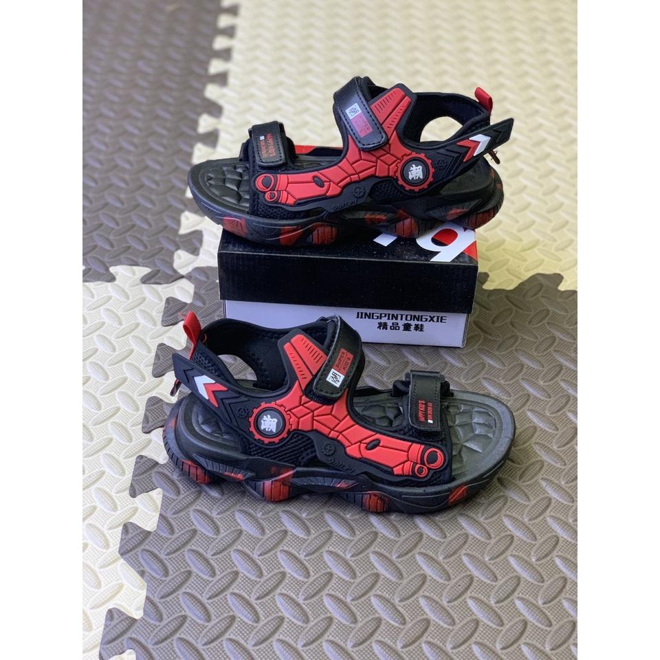 Sandal siêu nhân người sắt cho bé trai đỏ đen khỏe khoắn học sinh tiểu trung học 4 - 12 tuổi ST65