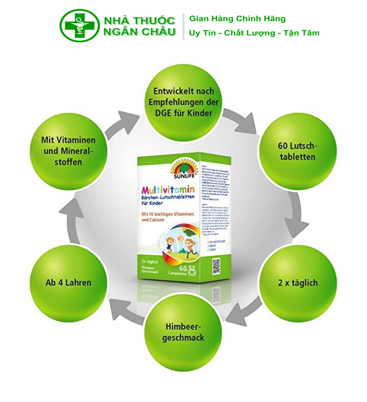 Viên ngậm Mulvitamin lozenges Made in Germany- Bổ sung khoáng chất cần thiết cho cơ thể