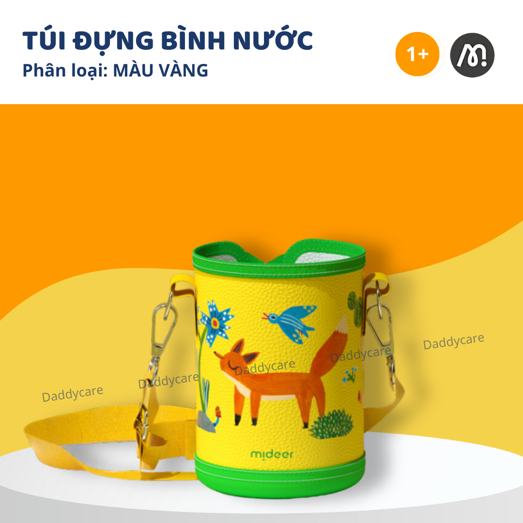 Bình nước cho bé đi học giữ nhiệt Mideer Vacuum Insulated Bottle có ống hút dây đeo cao cấp
