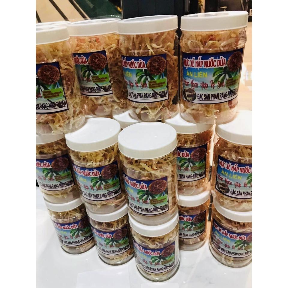 Mực Xé Sợi Hấp Nước Dừa Hộp 200gr